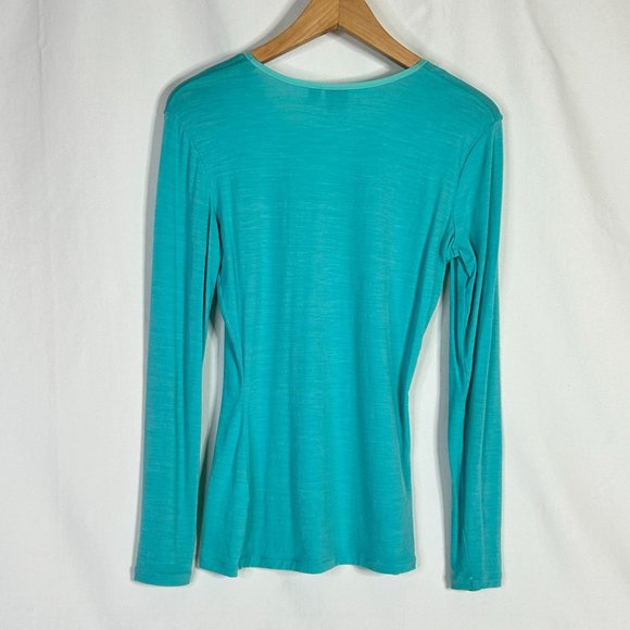 Icebreaker Merino Wool Top Baselayer Nature Lite Long Sleeve Slim Fit Womens M - Picture 2 of 16